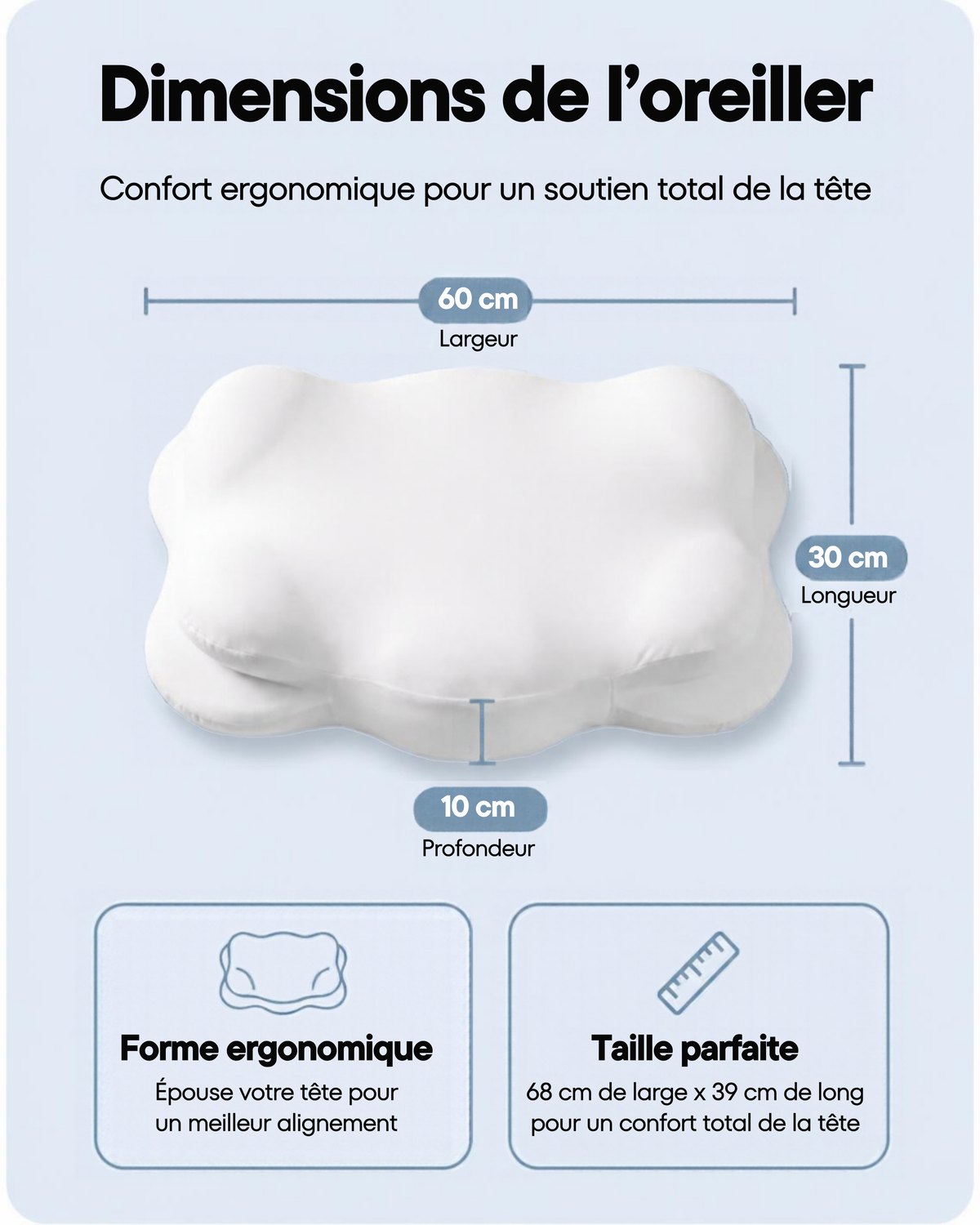 Le Cloudi oreiller confort
