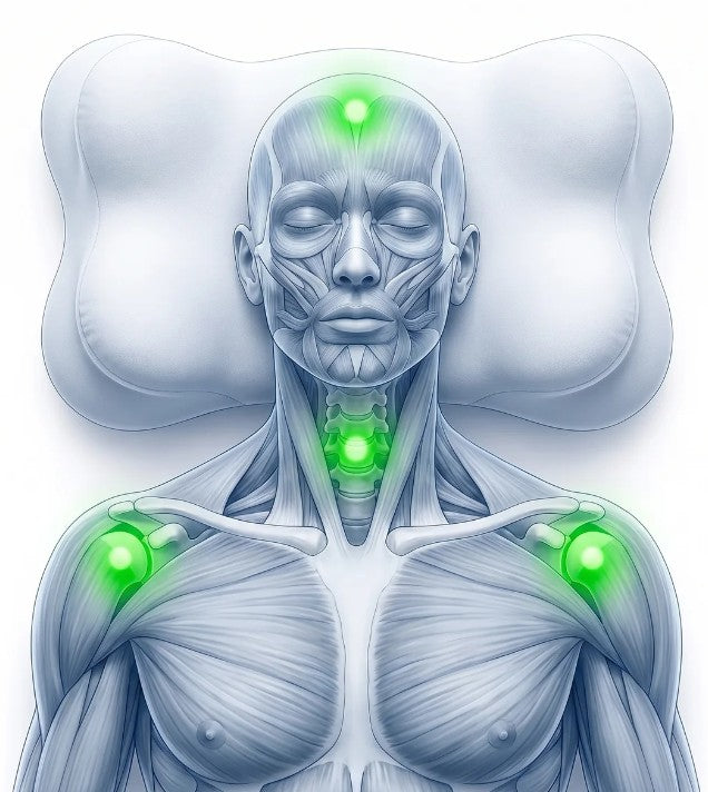 Points de pression de la nuque et des épaules